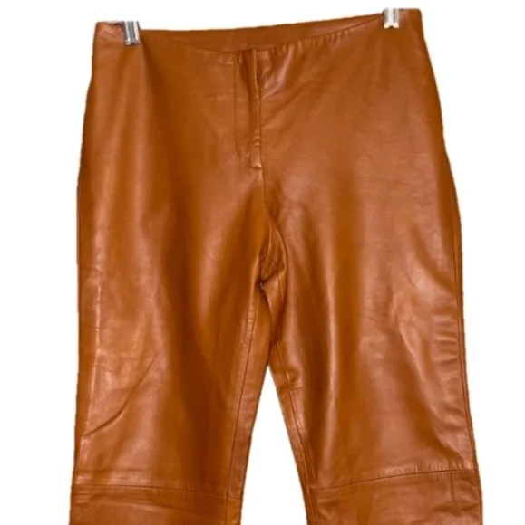 Vakko VS2 By Vakko Women's Lamb Leather Pants Size 6 - Picture 2 of 6